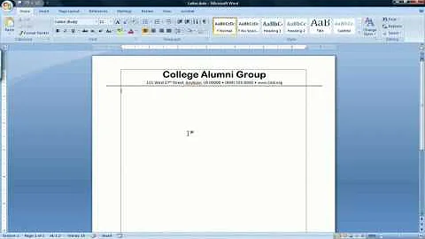 How to Make a Template in Microsoft Word 2007
