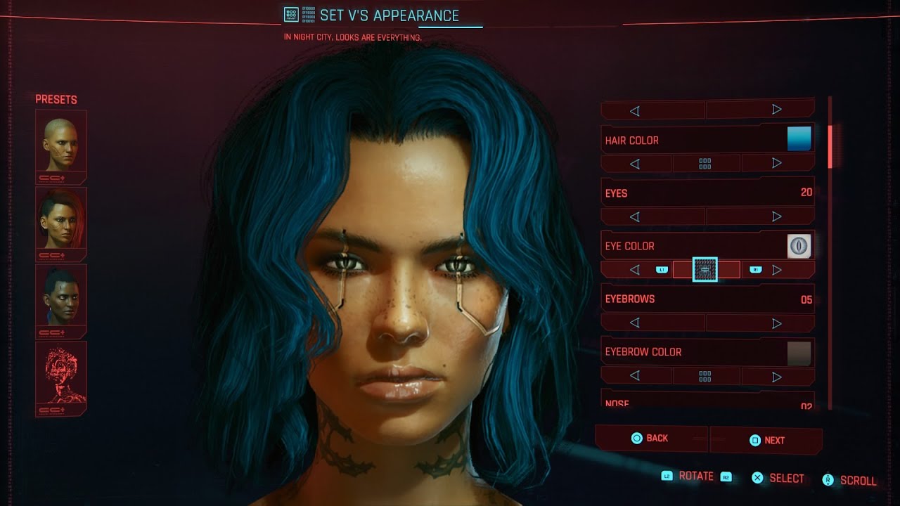 Cyberpunk 2077 Pretty Hot Female Character Customization Female V Character Creation Youtube