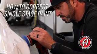 How To Correct Single Stage Paint
