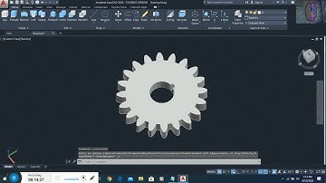 3-D Drawing Of Spur Gear | AutoCad 2020 | With Calculations.