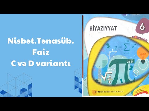 Nisbət .Tənasüb.Faiz. C və D variantı 6-cı sinif riyaziyyat dim testi seh 180,181 qapalı tipli