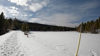 Fresh snow on Sawmill Reservoir, Breckenridge, Colorado