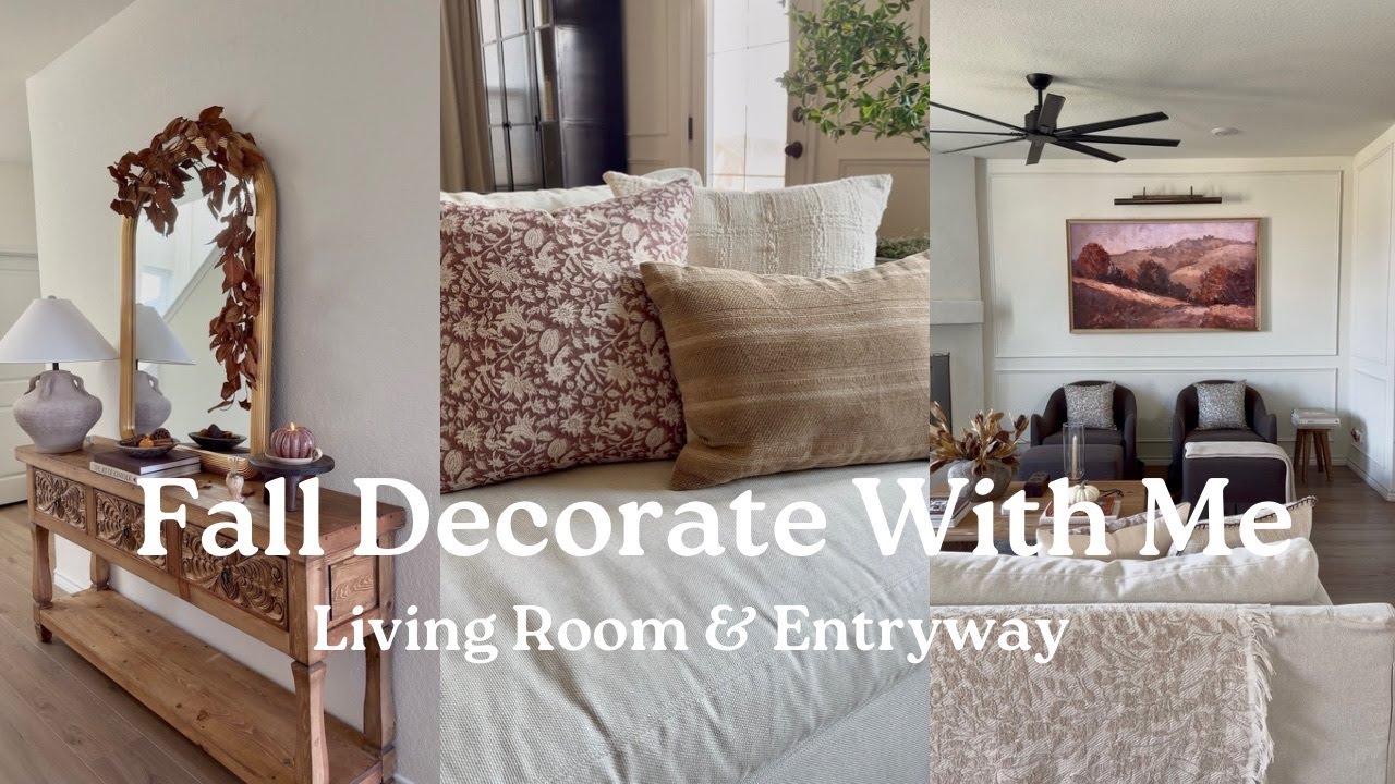 Living Room & Entryway Fall Decorate With Me 2025