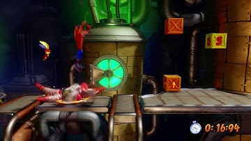 Crash Bandicoot 2 PS4 Remake 100% Walkthrough - "Piston It Away" Time Trial - Part 33