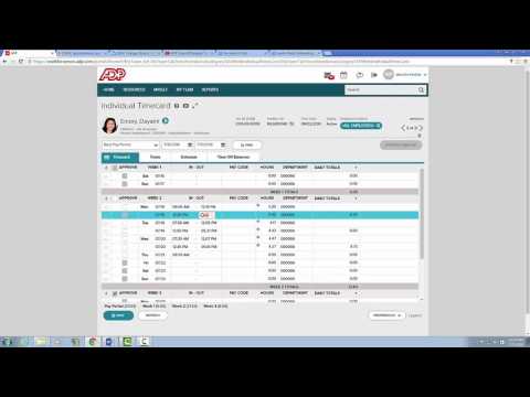 ADP Manager Time Card Tutorial 2016