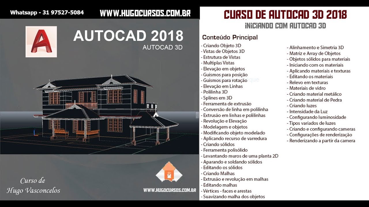 Curso de AutoCad 3D - Aula 10 - Polilinha 3D - YouTube
