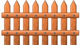 Wooden fence - Adobe Illustrator tutorial. How to create wood imitation barrier for spring landscape.