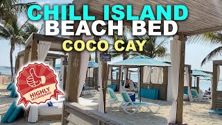 CHILL ISLAND BEACH BED FULL DAY RENTAL TOUR | Coco Cay | Oasis of the Seas