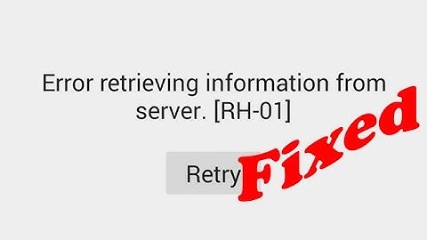 how to fix error retrieving information from server rh 01