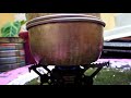 How to Cooking rice using backpacking stove "gas stove"/"LPG"/"Canister"/"multifuel stove"