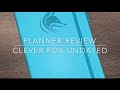 Planner Review : Clever Fox Undated Weekly Planner + [Giveaway Closed]