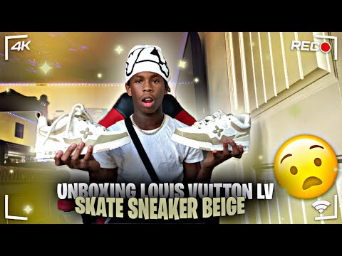 UNBOXING LOUIS VUITTON LV SKATE SNEAKER BEIGE 