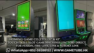 Buy 32" & 43" Straight & Curved Touch Skill Slot Game Machines for Fusion, Fire Link & Aurora Link