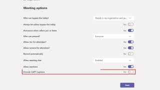 CART Captions Meeting Options