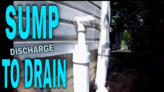 Sump to Drain &amp; Downspout to Drain - Sump pump drainage outside