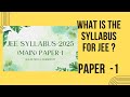 📘 JEE Chemistry Syllabus 2025 | Complete & Easy Breakdown