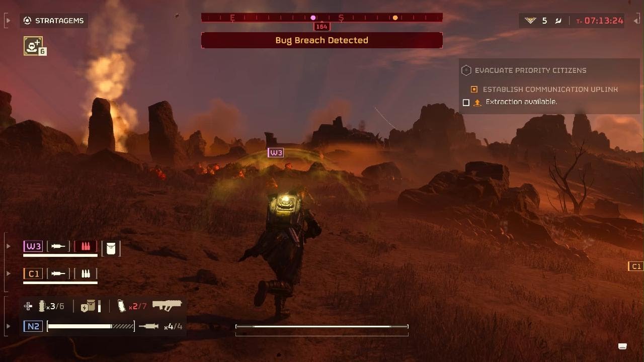 HELLDIVERS 2 saving civilians and extraction - YouTube