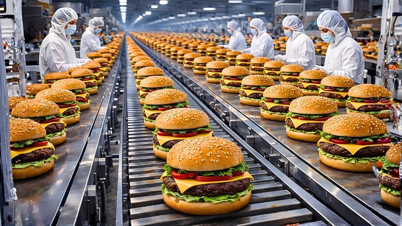 Inside the largest factory for PERFECTLY SUCCULENT hamburger meat (FULL PROCESS)