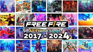 FREE FIRE ALL THEME SONGS 2017 TO 2024 🎧 | FF THEME SONGS OB01 - OB43 UPDATE ( LOBBY SONGS )