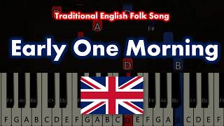 Early One Morning - Traditional English Folk Song - Easy Piano Tutorial with Notes 🇬🇧🎹