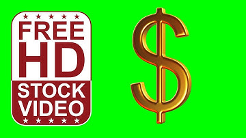 Free Stock Videos – gold dollar seamless loop 360 degrees rotation 3D animation