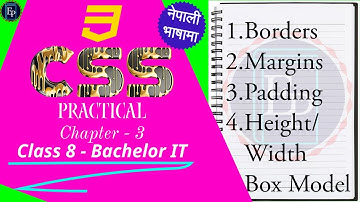 Master CSS Chapter-3 (Practical) : Best Course Tutorial for Stunning Web Design In Nepali Language.
