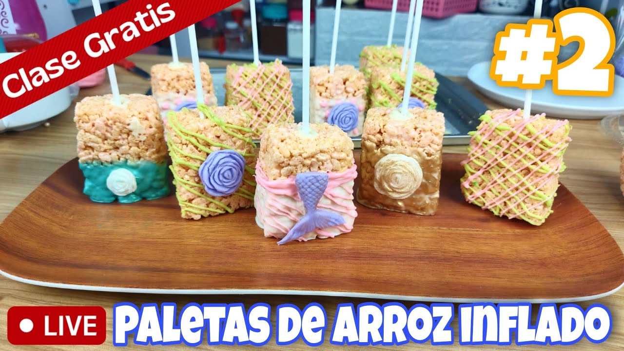 Clase #2 PALETAS DE ARROZ INFLADO #cursodereposteria - YouTube
