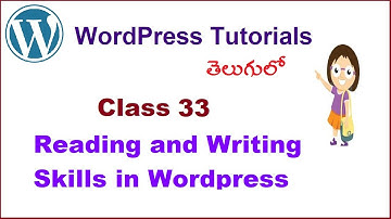 How to do Reading and writing settings in WordPress Telugu | VLR Training Class 33