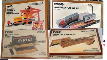 Tyco 868 Ore Testle 935 Cattle Depot 903 Piggyback Loader 901 Piggyback  Sets