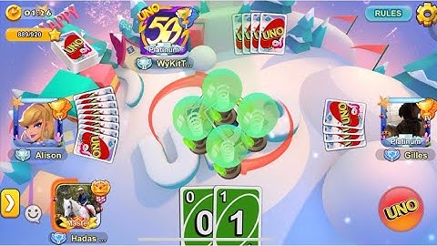 What a luck to win 3 games in Facebook Uno Card Game without good cards (Ranked mode - Go Wild x80)