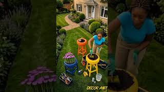 From Scrap Tires to Stunning Garden Art. #gardendesign