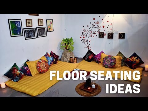 Floor Seating Ideas | Diwali Decoration Ideas Part-2 | Floor Seating Ideas  For Living Room - Youtube