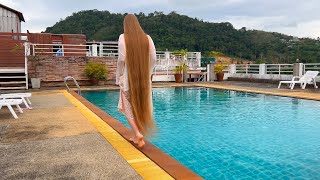 Rapunzel In The Pool Super Long Golden Hair Olesya