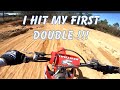 I HIT MY FIRST EVER DOUBLE ON A DIRTBIKE TRACK!!!