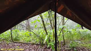 Rain on Dutch Army Canvas Tent Sound - Nature Sounds (Relaxing, Sleeping, Studying)