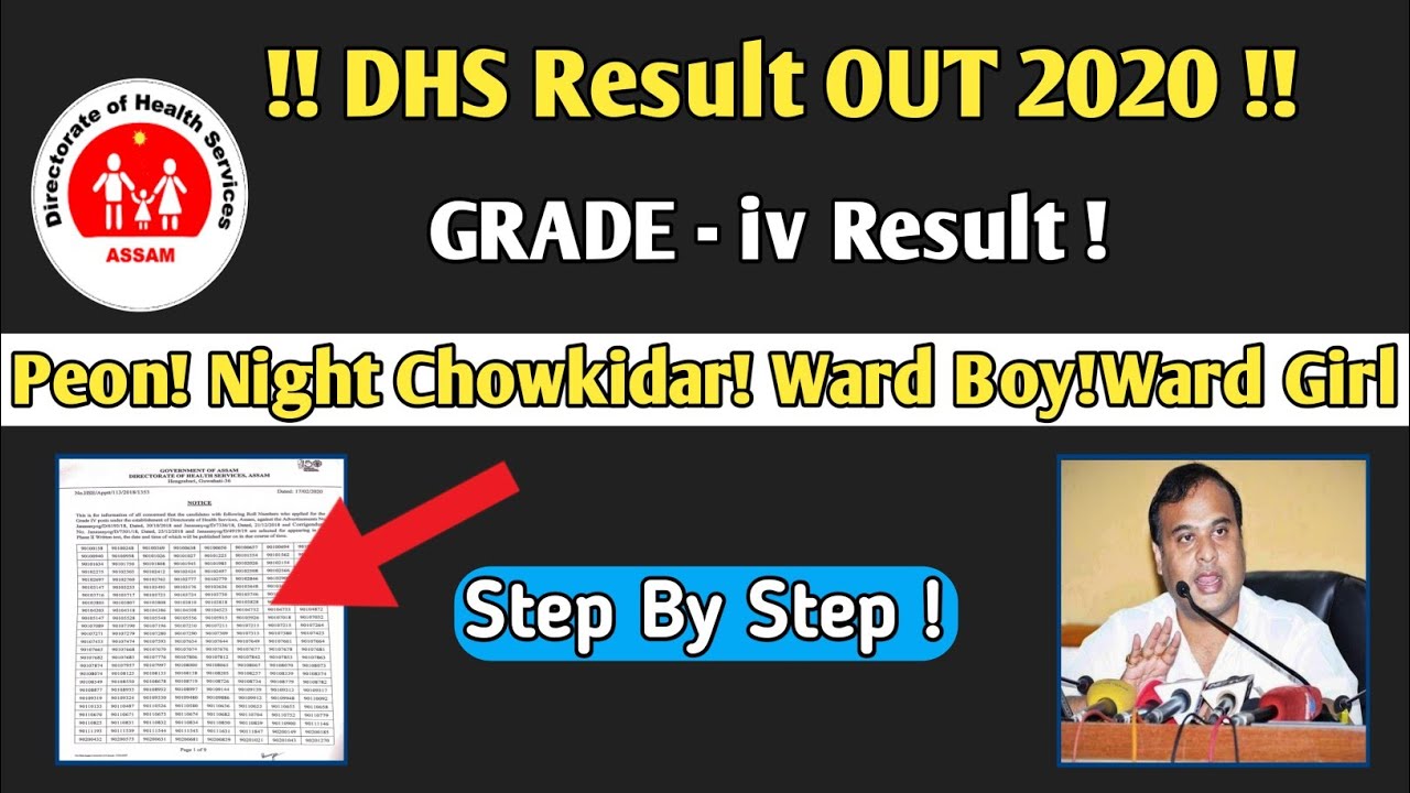 How to check DHS Result 2020 !! Grade-iv!! Peon!! Night chowkidar!! Ward Boy, Ward Girl !!Help Disha