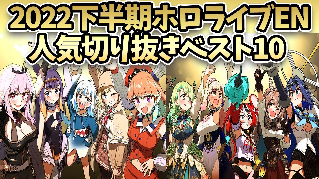 2022年下半期ホロライブEN人気切り抜きベスト10!!【ホロライブ/切り抜き】