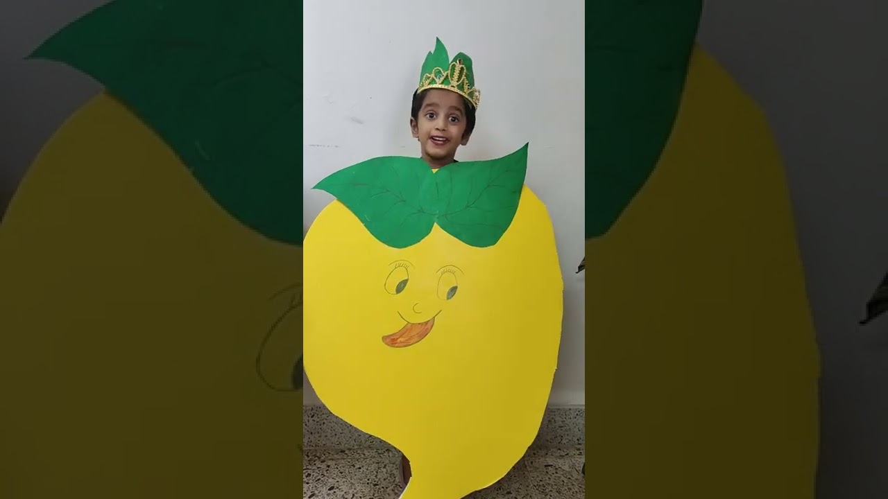 mango dress | mango costume for kids | fancy dress competition | waste  material dress |#mangocostume - YouTube