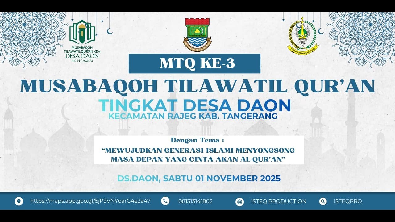 🔴 [LIVE]  MTQ (MUSABAQOH TILAWATIL QUR'AN KE-3 TINGKAT DESA DAON || SABTU 01 NOVEMBER 2025