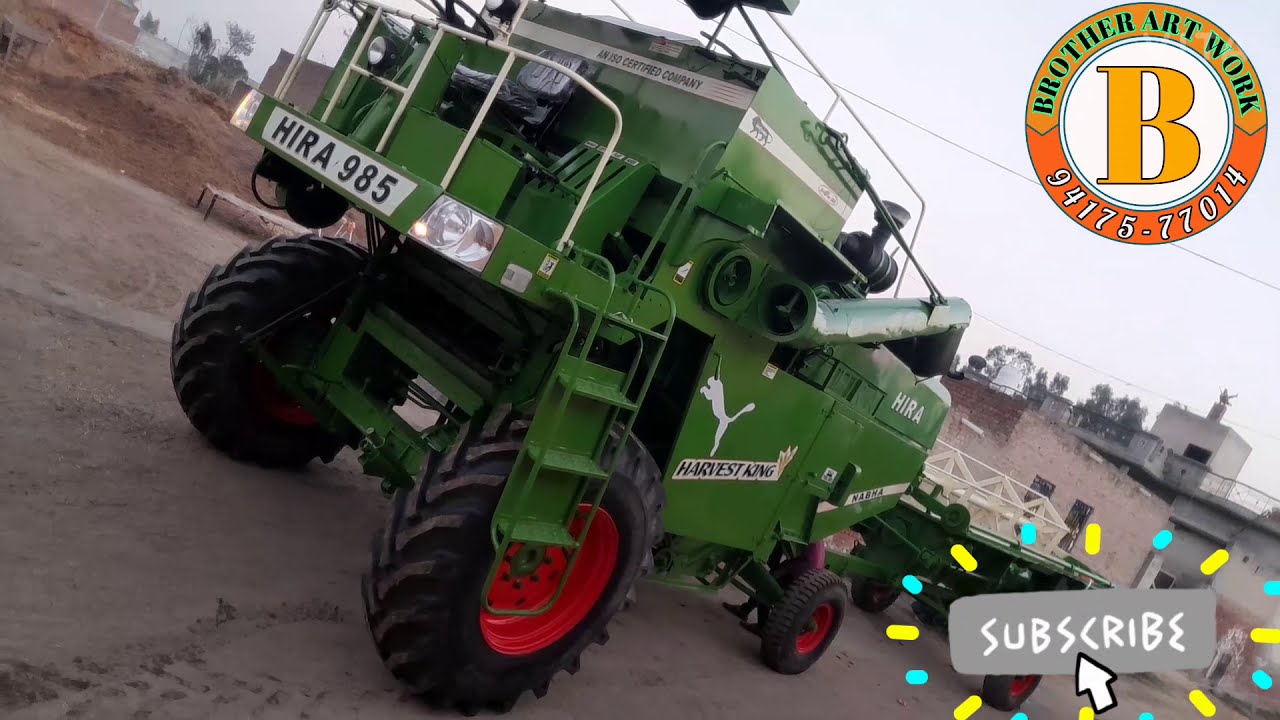 Hira 985 combine HIRA COMBINE HARVESTER PAINT JOB BROTHER ART WORK HARVESTER PAINTER  JALALABAD WEST