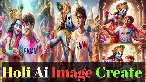 Krishna Holi 3d Ai Image Editing | Holi photo  Editing Krishna ke sath | Holi Photo Editing
