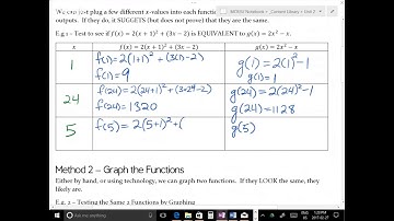 MCR3U - 2.1 - Equivalent Expressions