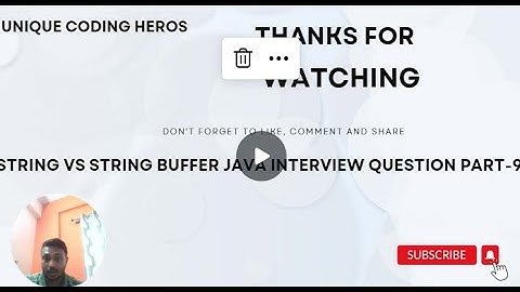 String vs String buffer java interview Question part-9