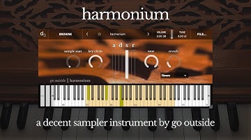 harmonium - decent sampler instrument by go outside