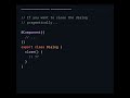 Close Angular Material Dialog Programmatically #coding #angulardeveloper #angularmaterial