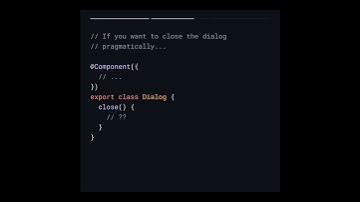 Close Angular Material Dialog Programmatically #coding #angulardeveloper #angularmaterial