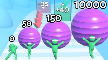 Gym Ball Run - Level Up Numbers ASMR Gameplay Android iOS