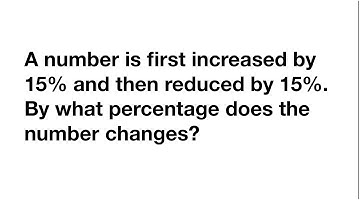 A number is first increased by 15% and then reduced by 15%. By what percentage does the number chan