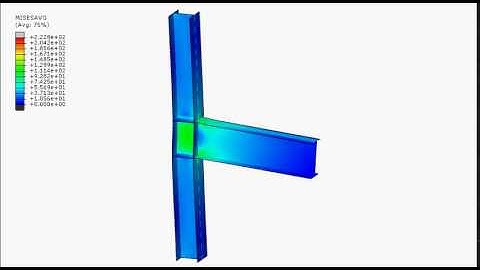 beam to column joint + stiffener plates