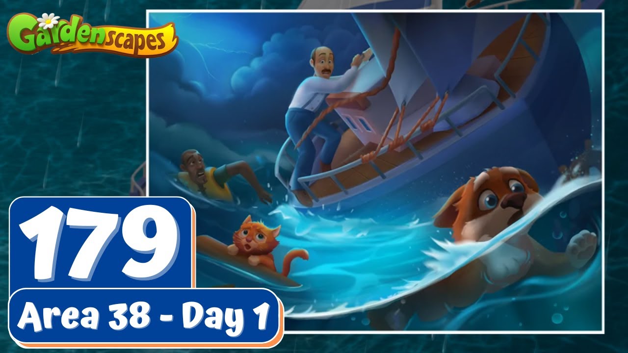 Gardenscapes - Part 179 - Area 38 - Day 1 - Gameplay